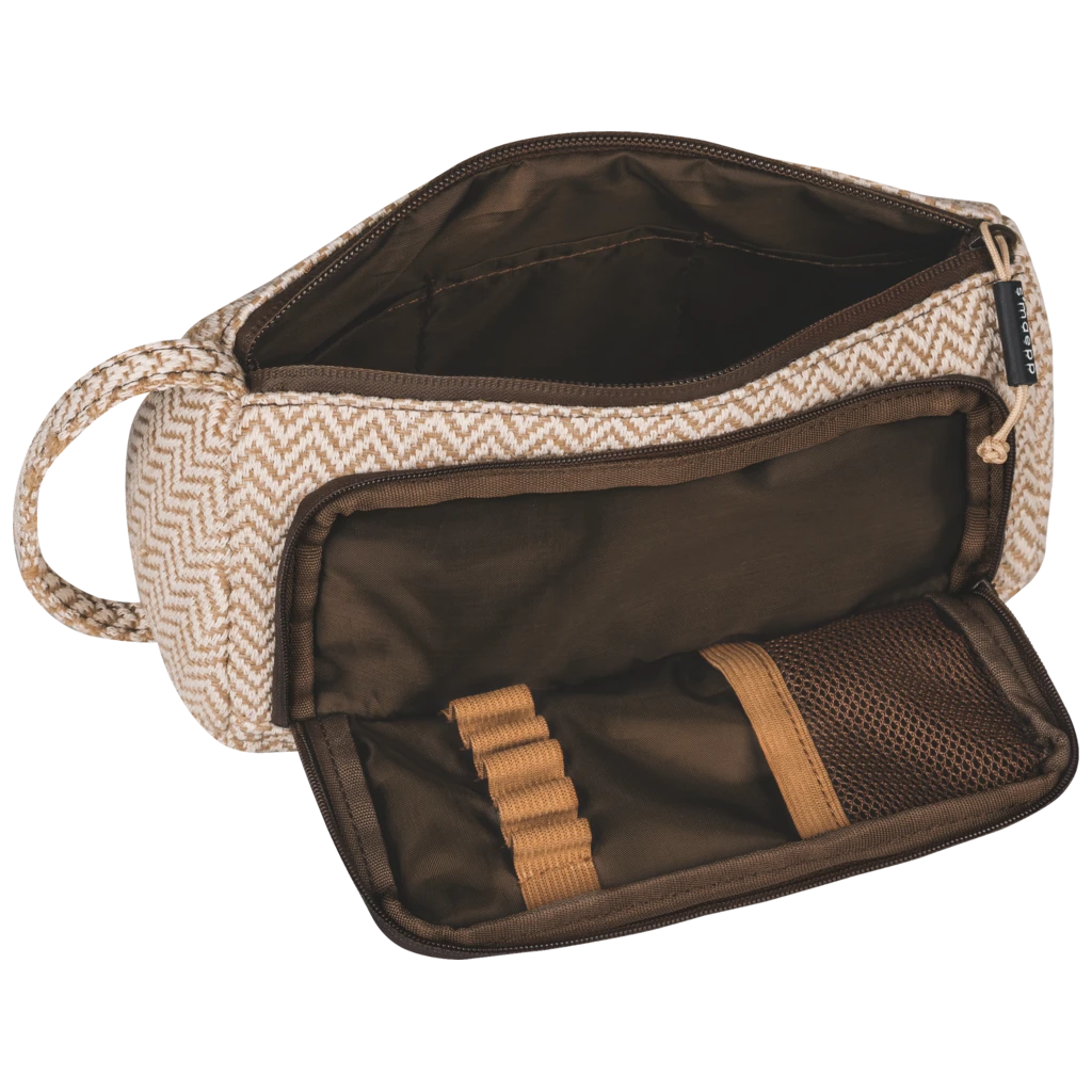 Schlampermäppchen s'maepp L „Vintage Love“ | braun/natur hell