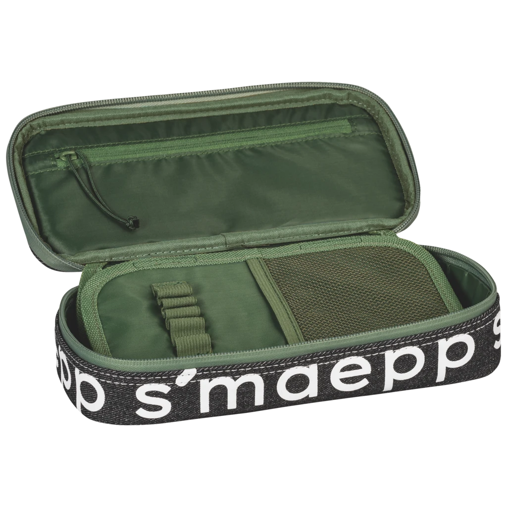 Schlampermäppchen s'maepp XL „Urban Classic“ | 1 Klappe(n), grün/dunkelgrau