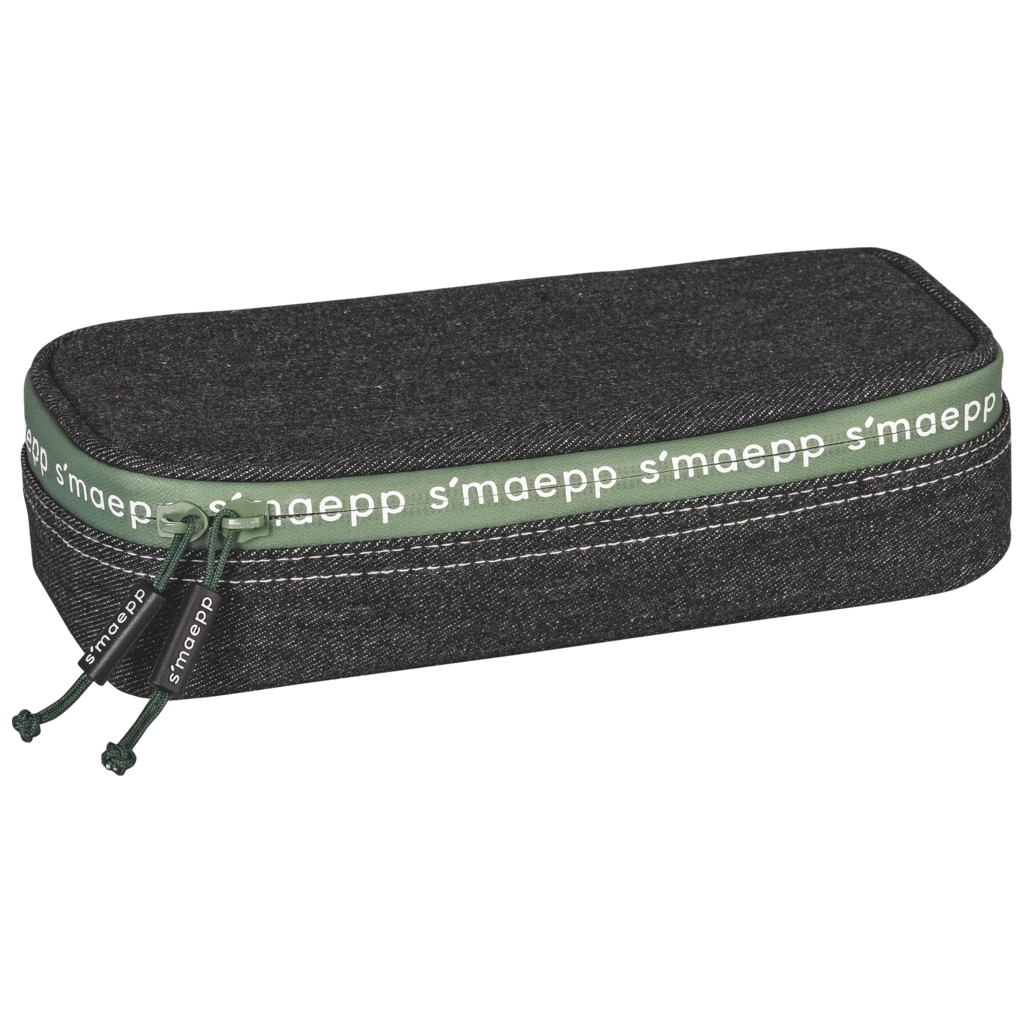 Schlampermäppchen s'maepp XL „Street Style“ | 1 Klappe(n), grün/dunkelgrau