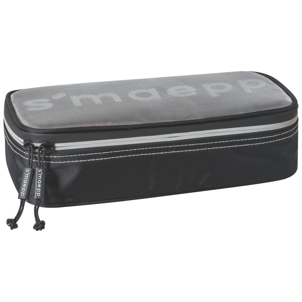 Schlampermäppchen s'maepp XL „Hardwired“ | 1 Klappe(n), schwarz/silber