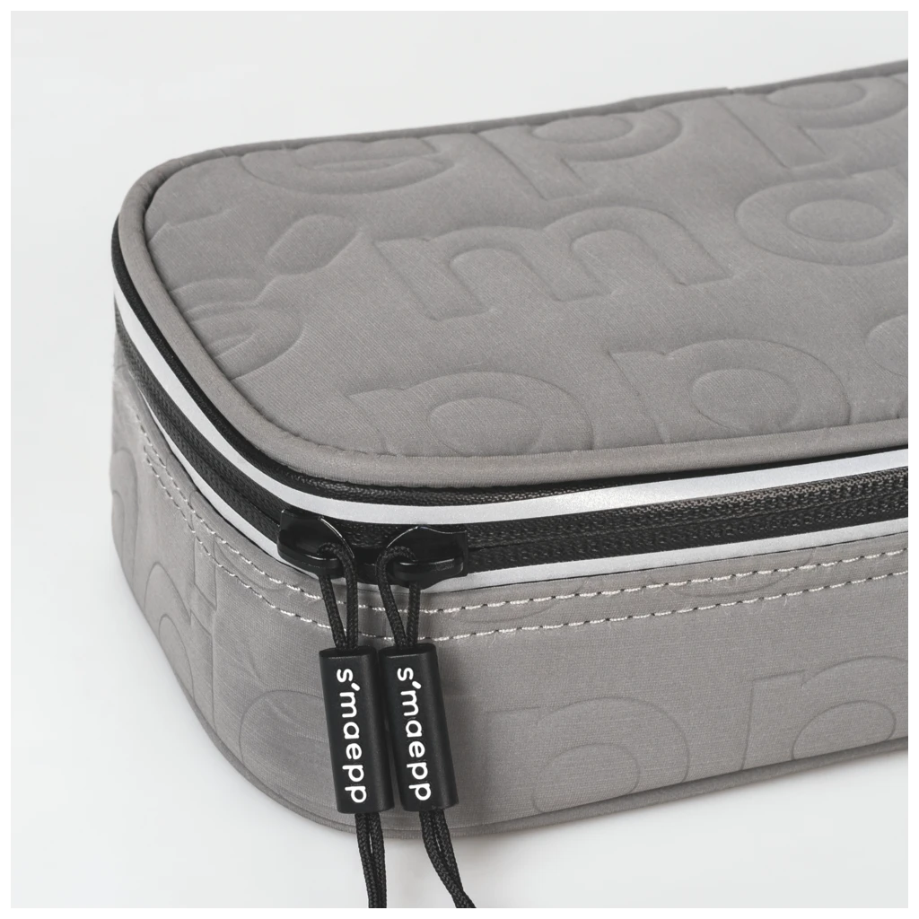 Schlampermäppchen s'maepp XL „Reflection“ | 1 Klappe(n), grau