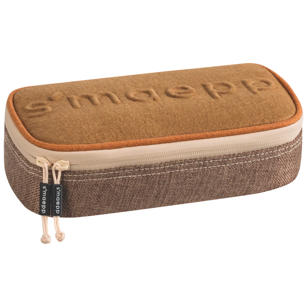 Schlampermäppchen s'maepp XL „Felt“ | 1 Klappe(n), braun