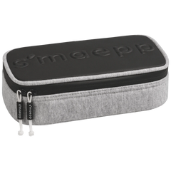 Schlampermäppchen s'maepp XL „Grey“ | 1 Klappe(n), hellgrau/schwarz