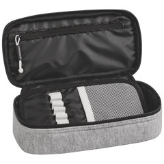 Schlampermäppchen s'maepp XL „Grey“ | 1 Klappe(n), hellgrau/schwarz