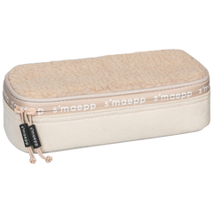 Schlampermäppchen s'maepp XL „Plüsch“ | 1 Klappe(n), beige