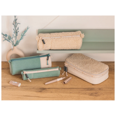 Schlampermäppchen s'maepp XL „Plüsch“ | 1 Klappe(n), beige