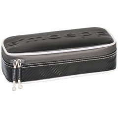 Schlampermäppchen s'maepp XL „Carbon“ | 1 Klappe(n), schwarz/silber