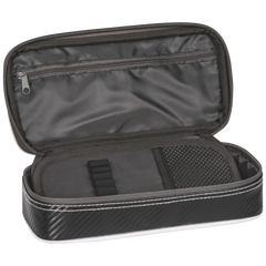 Schlampermäppchen s'maepp XL „Carbon“ | 1 Klappe(n), schwarz/silber