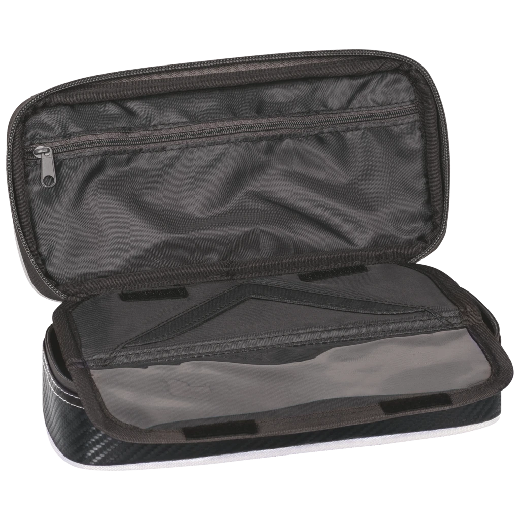 Schlampermäppchen s'maepp XL „Carbon“ | 1 Klappe(n), schwarz/silber