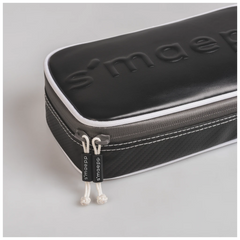 Schlampermäppchen s'maepp XL „Carbon“ | 1 Klappe(n), schwarz/silber