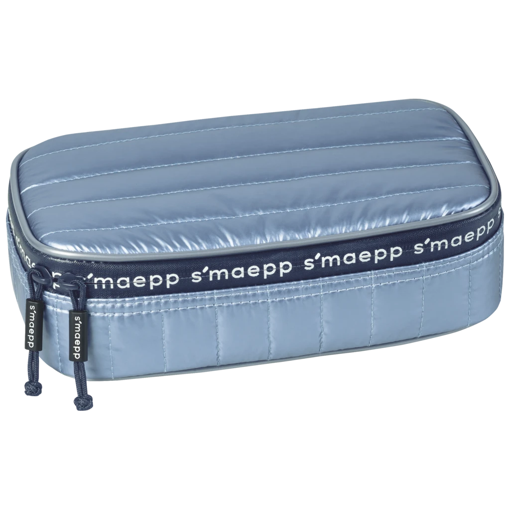 Schlampermäppchen s'maepp XL „Cool“ | 1 Klappe(n), eisblau metallic