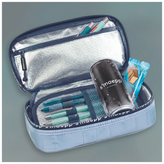 Schlampermäppchen s'maepp XL „Cool“ | 1 Klappe(n), eisblau metallic