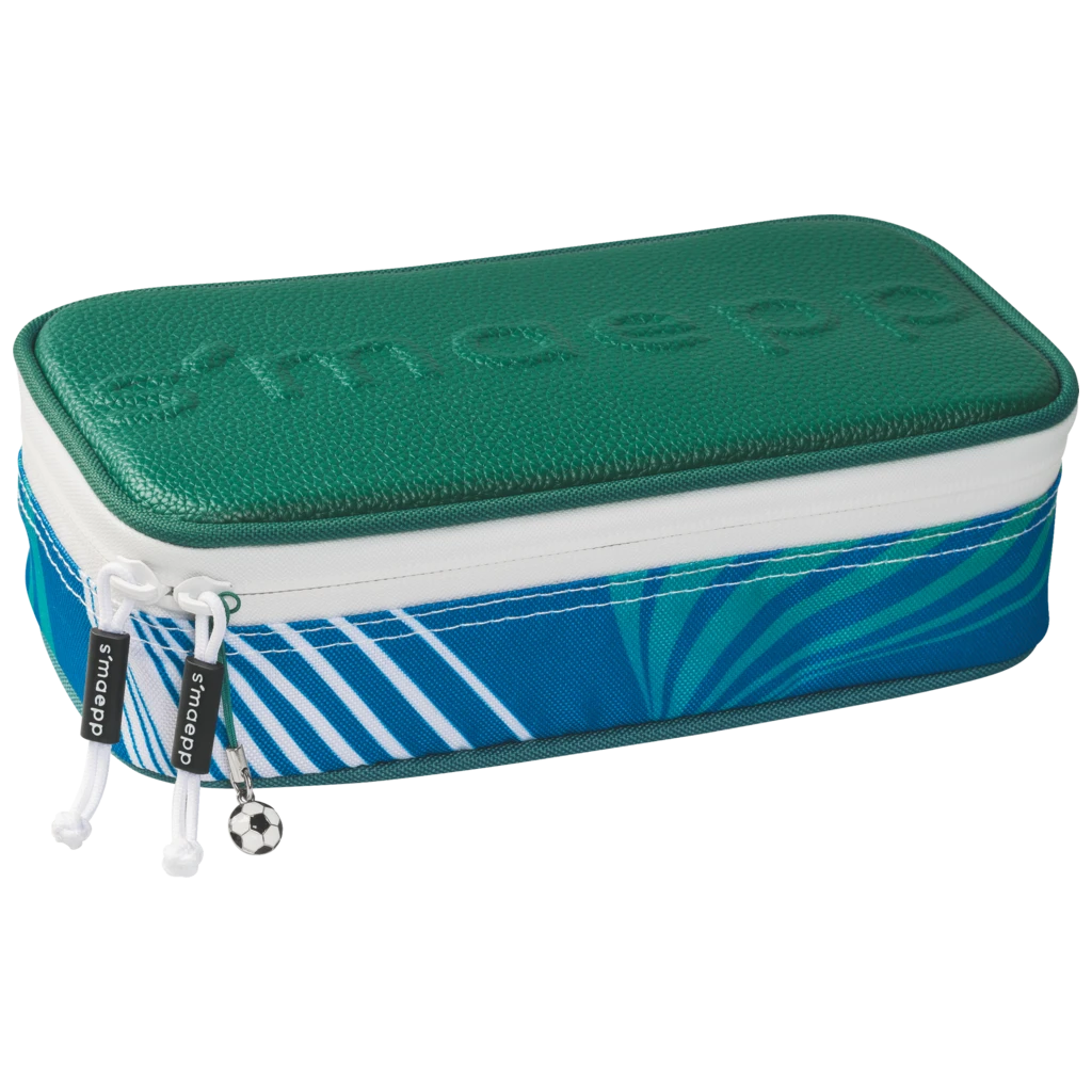 Schlampermäppchen s'maepp XL Sporty Animals | 1 Klappe(n), blau/grün