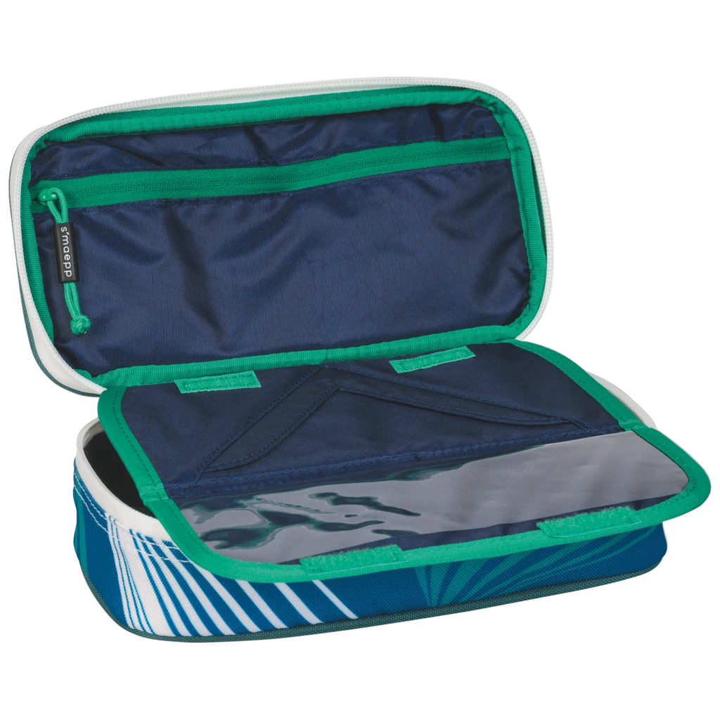 Schlampermäppchen s'maepp XL Sporty Animals | 1 Klappe(n), blau/grün