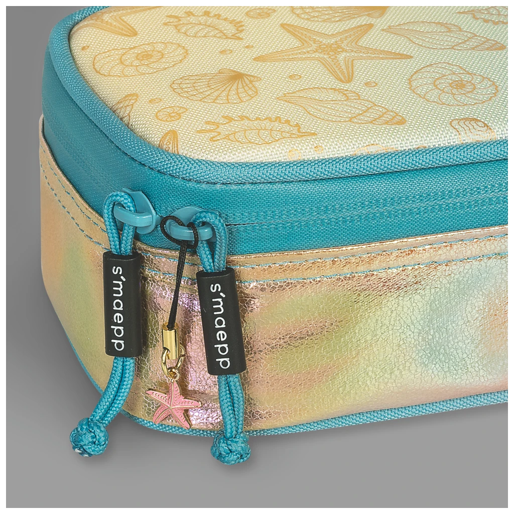 Schlampermäppchen s'maepp XL Sunny Ocean | 1 Klappe(n), gold irisierend/mehrfarbig, pastell