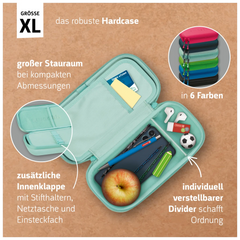 Schlampermäppchen s'maepp XL Hardcase Colour Code | 1 Klappe(n), azur