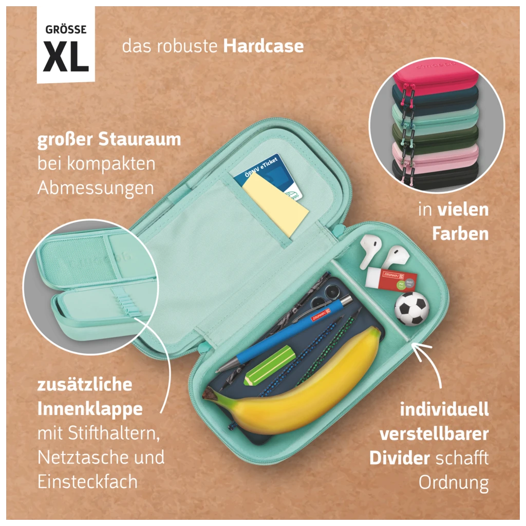 Schlampermäppchen s'maepp XL Hardcase Colour Code | 1 Klappe(n), denim