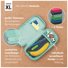 Schlampermäppchen s'maepp XL Hardcase Colour Code | 1 Klappe(n), mint