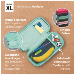 Schlampermäppchen s'maepp XL Hardcase Colour Code | 1 Klappe(n), mint