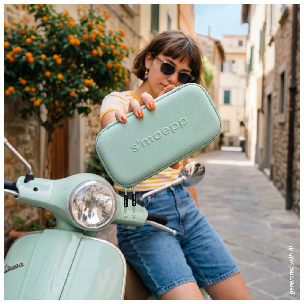 Schlampermäppchen s'maepp XL Hardcase Colour Code | 1 Klappe(n), mint