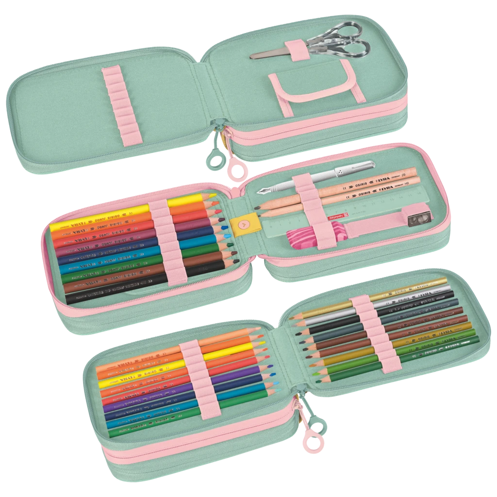 Federmäppchen s'maepp „Sweet Unicorn“ | 3 Reißverschlüsse, mehrfarbig, pastell