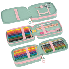 Federmäppchen s'maepp „Sweet Unicorn“ | 3 Reißverschlüsse, mehrfarbig, pastell