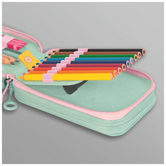 Federmäppchen s'maepp „Sweet Unicorn“ | 3 Reißverschlüsse, mehrfarbig, pastell