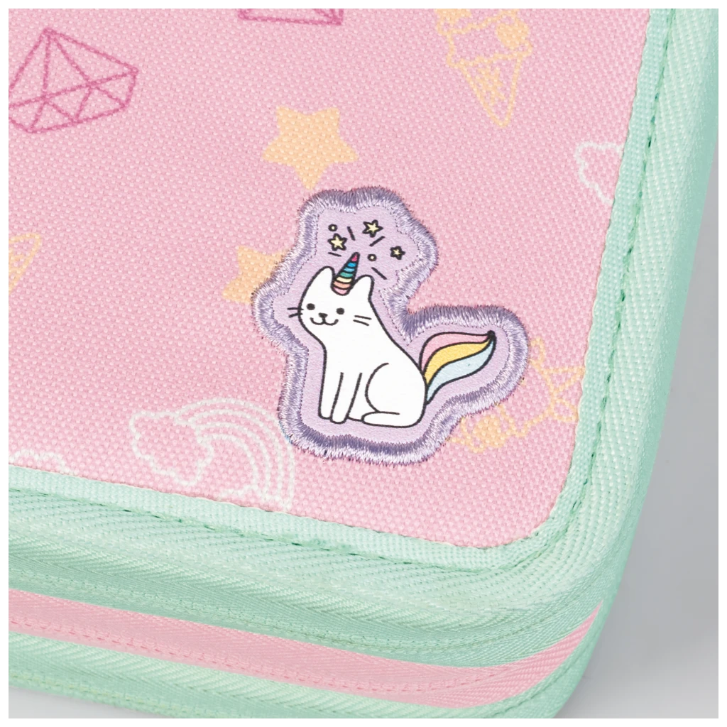 Federmäppchen s'maepp „Sweet Unicorn“ | 3 Reißverschlüsse, mehrfarbig, pastell