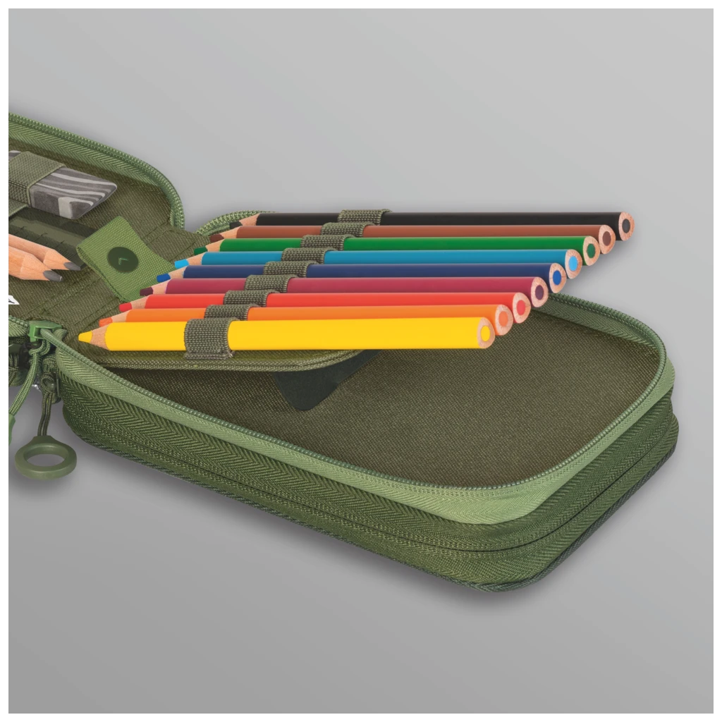 Federmäppchen s'maepp | 3 Reißverschlüsse, grün