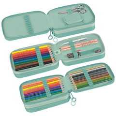 Federmäppchen s'maepp Colour Code | 3 Reißverschlüsse, mint