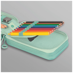 Federmäppchen s'maepp Colour Code | 3 Reißverschlüsse, mint