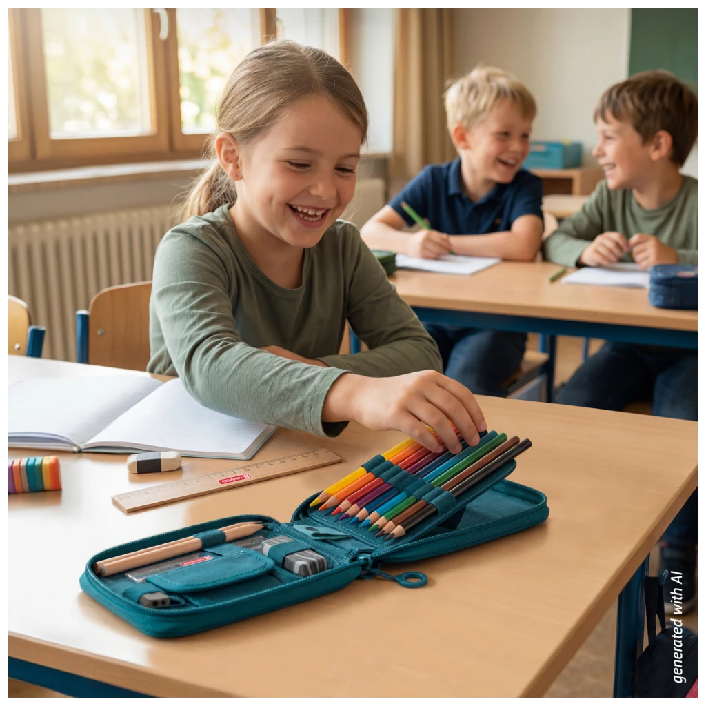 Federmäppchen s'maepp Colour Code | 3 Reißverschlüsse, mint