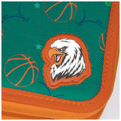 Federmäppchen s'maepp Sporty Animals | 3 Reißverschlüsse, grün/mehrfarbig