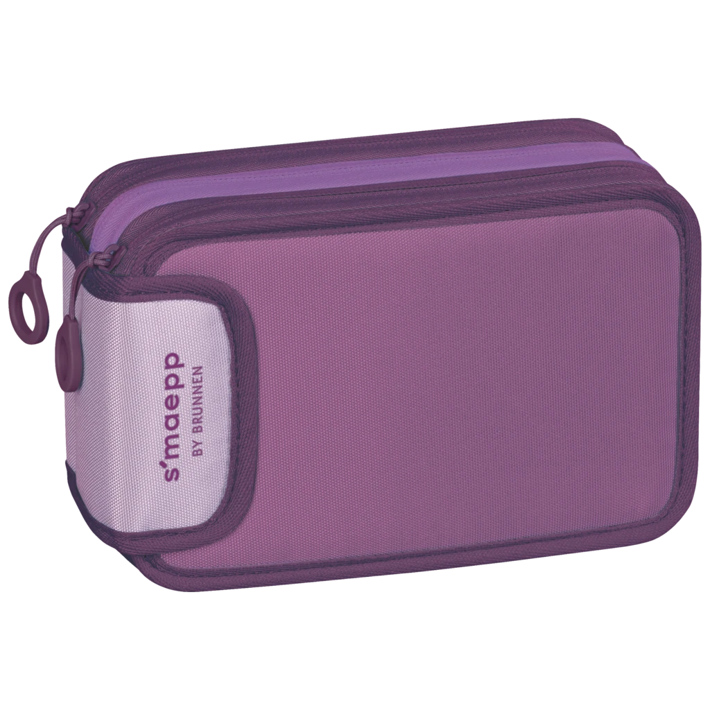 Federmäppchen s'maepp | 3 Reißverschlüsse, lila