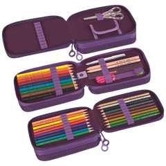 Federmäppchen s'maepp | 3 Reißverschlüsse, lila