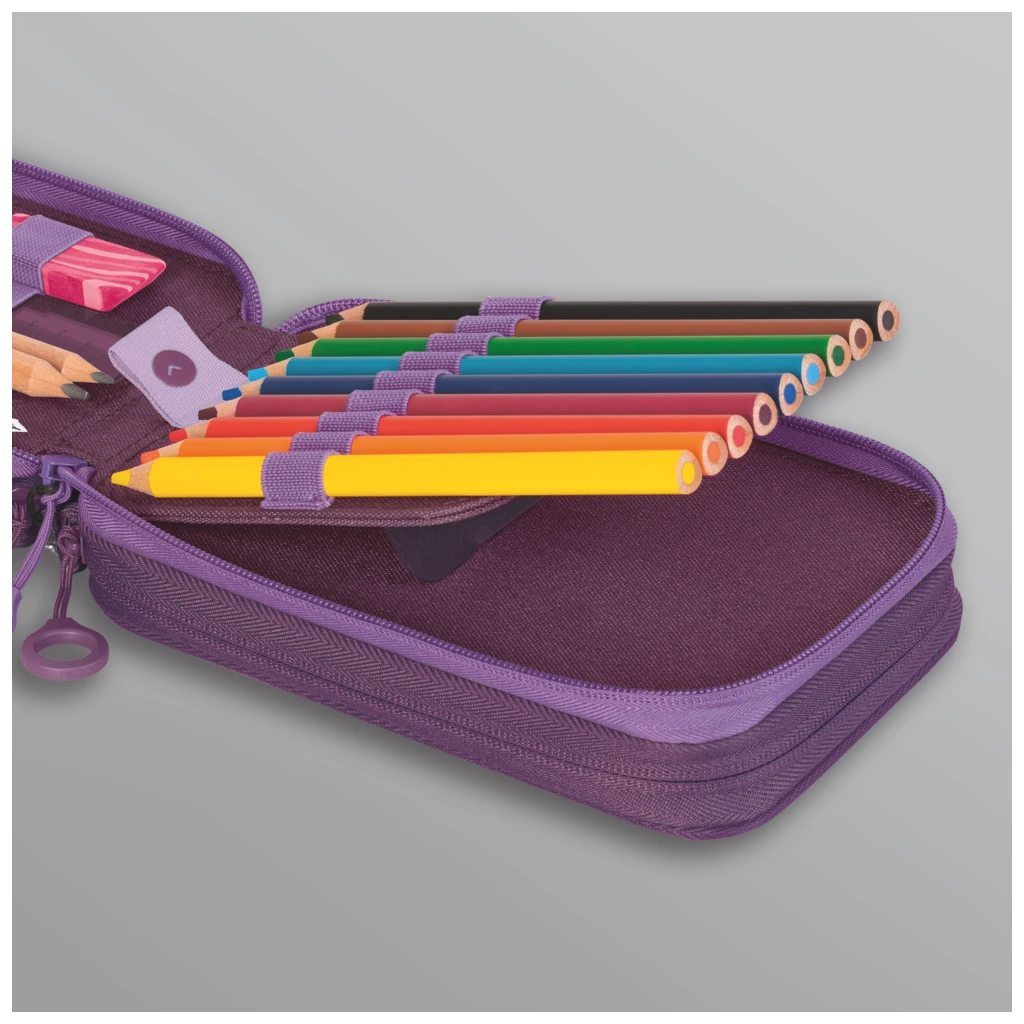 Federmäppchen s'maepp | 3 Reißverschlüsse, lila