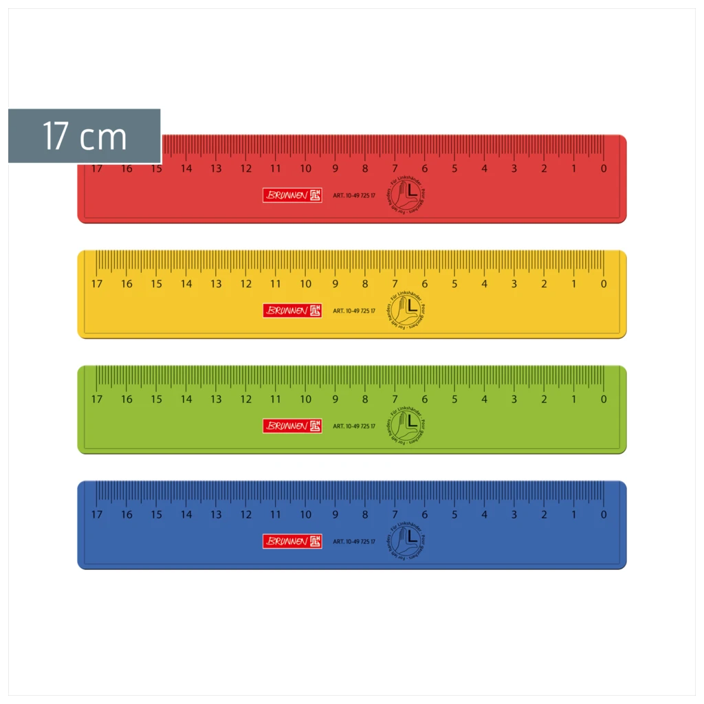 Lineal Linkshänder | 17 cm, sortiert