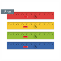 Lineal Linkshänder | 17 cm, sortiert