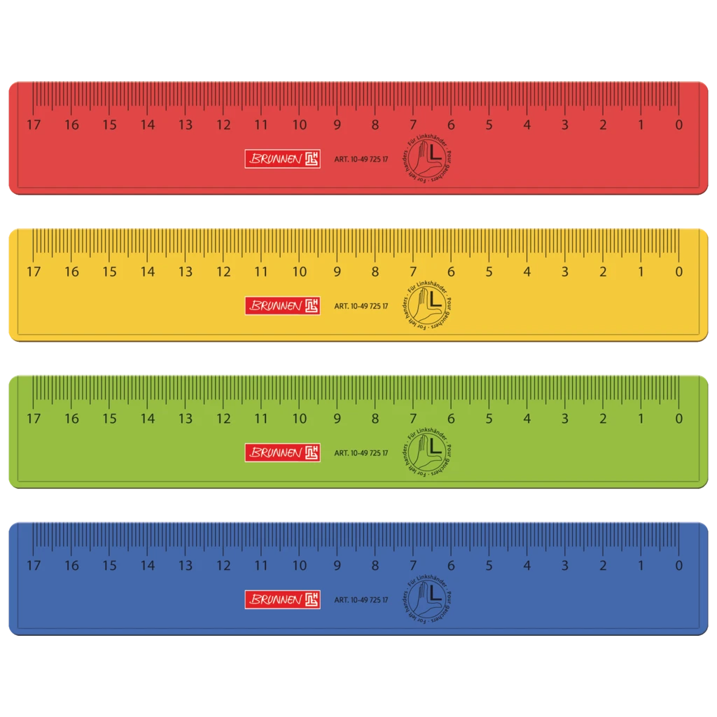 Lineal Linkshänder | 17 cm, sortiert