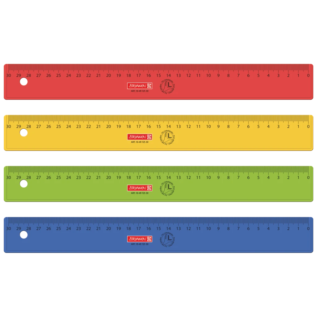 Lineal Linkshänder | 30 cm, sortiert
