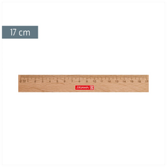 Holzlineal | 17 cm, braun
