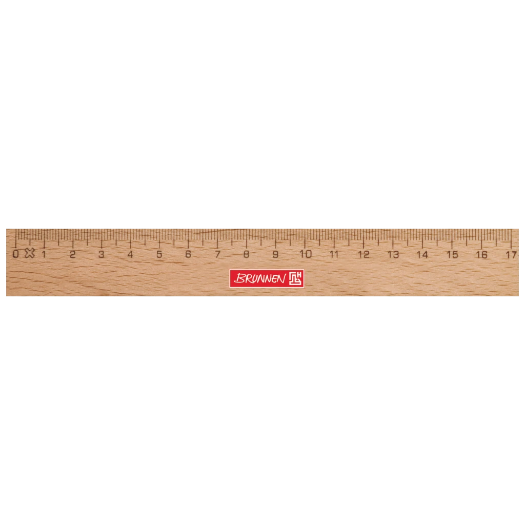 Holzlineal | 17 cm, braun