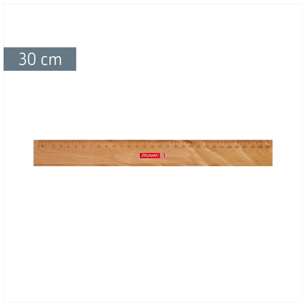 Holzlineal | 30 cm, braun