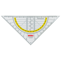 Geometrie-Dreieck bruchsicher | 16 cm, glasklar
