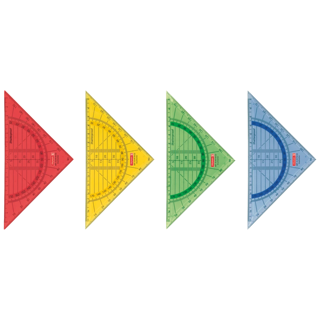 Geometrie-Dreieck bruchsicher | 16 cm, sortiert