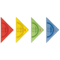 Geometrie-Dreieck | 16 cm, mit Griff, sortiert