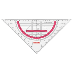 Geometrie-Dreieck Colour Code bruchsicher | 16 cm, mit Griff, tulip