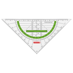Geometrie-Dreieck Colour Code bruchsicher | 16 cm, mit Griff, kiwi