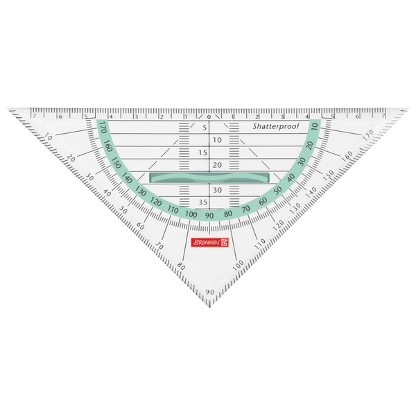 Geometrie-Dreieck Colour Code bruchsicher | 16 cm, mit Griff, mint