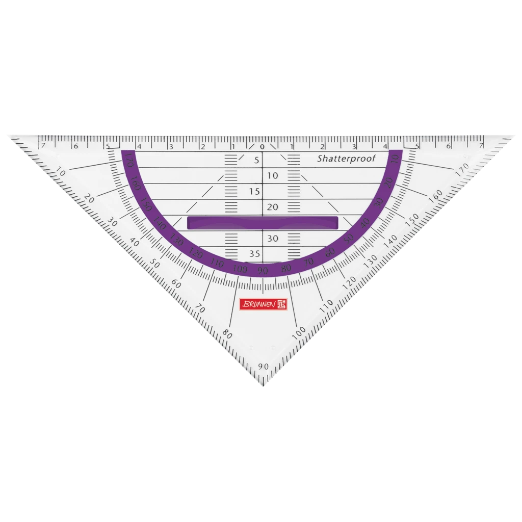 Geometrie-Dreieck Colour Code bruchsicher | 16 cm, mit Griff, purple